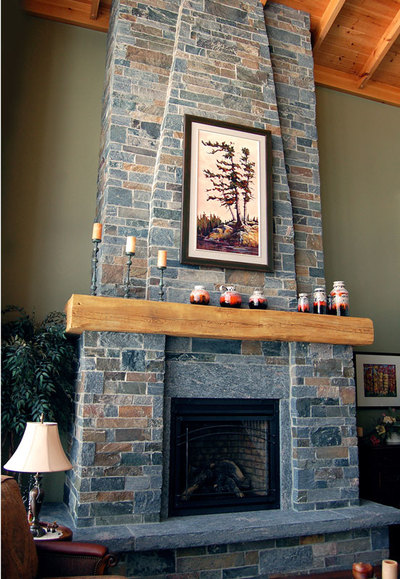 granite fireplace