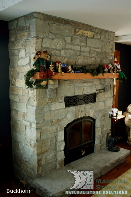 LIMESTONE FIREPLACE