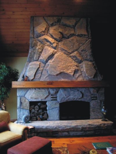 granite fireplace