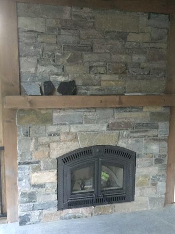 MUSKOKA LEDGESTONE GRANITE FIREPLACE